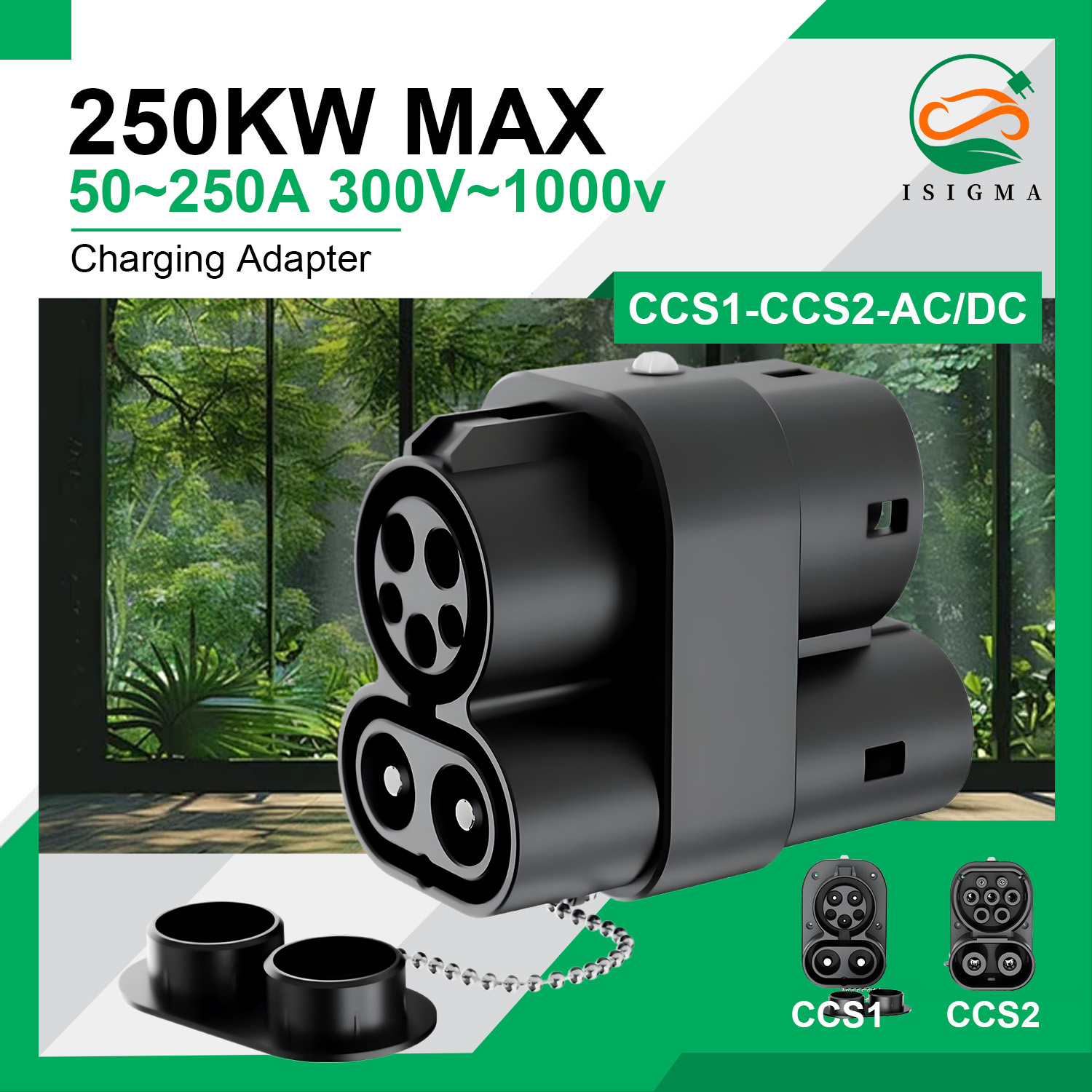 Ccs2 To Ccs1 Fast Charge Adapter 250Kw - Adaptador de Carregador CCS1 para CCS2